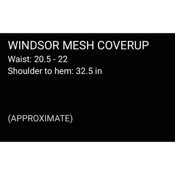 WINDSOR Ivory Mesh And Lace Beach Coverup, Small Medium, Drawstring Waist - Picture 2 of 16